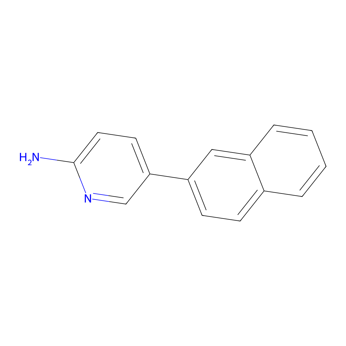 5-(Naphthalen-2-yl)pyridin-2-amine molecular structure, CAS 1272099-05-4