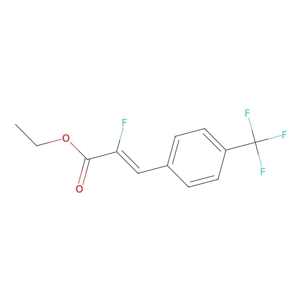 Ethyl alpha-fluoro-4-trifluoromethyl-cinnamate molecular structure, CAS 127211-25-0
