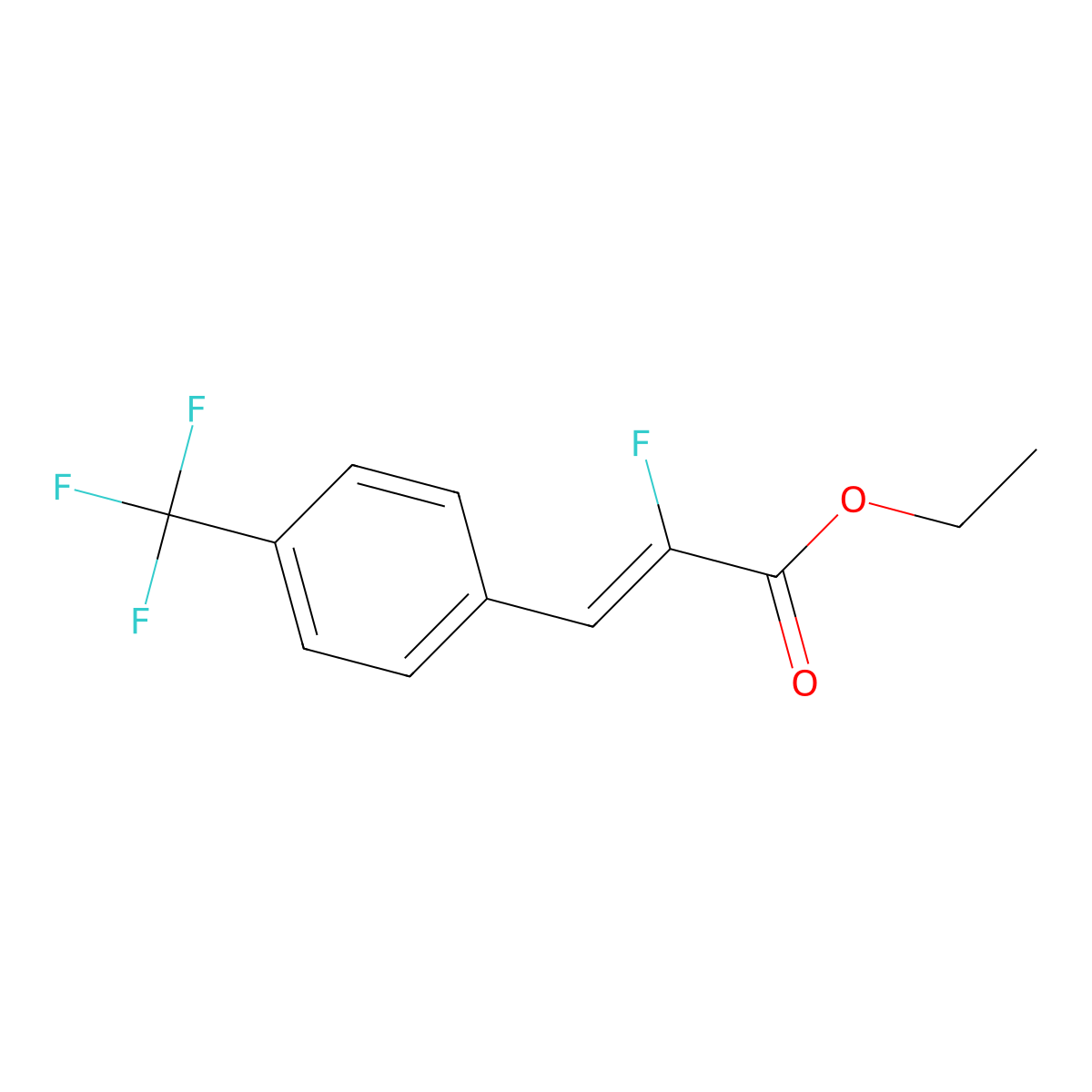 Ethyl alpha-fluoro-4-trifluoromethyl-cinnamate molecular structure, CAS 127211-25-0