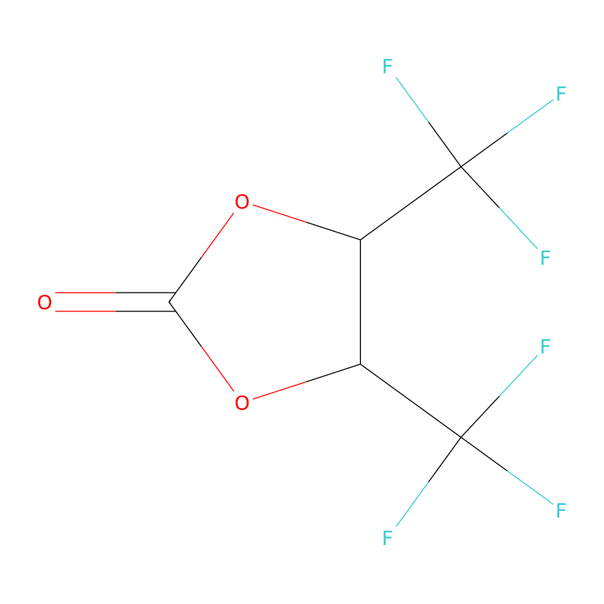 rel-(4R,5R)-4,5-bis(trifluoromethyl)-1,3-dioxolan-2-one molecular structure, CAS 127213-78-9