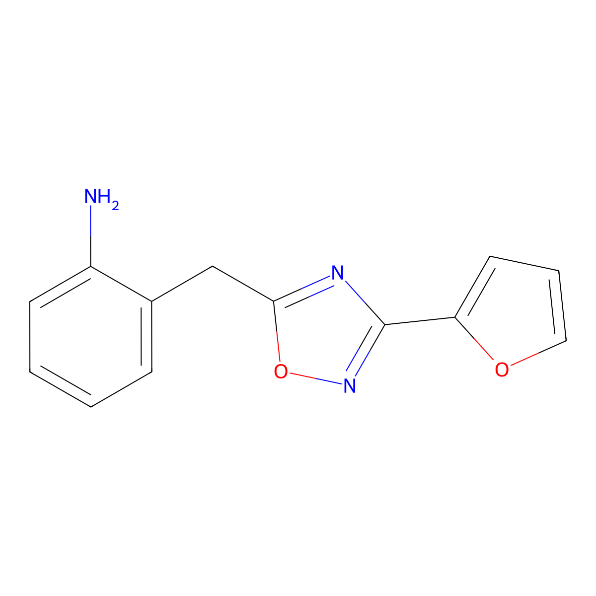 2-{[3-(Furan-2-yl)-1,2,4-oxadiazol-5-yl]methyl}aniline molecular structure, CAS 1272150-49-8