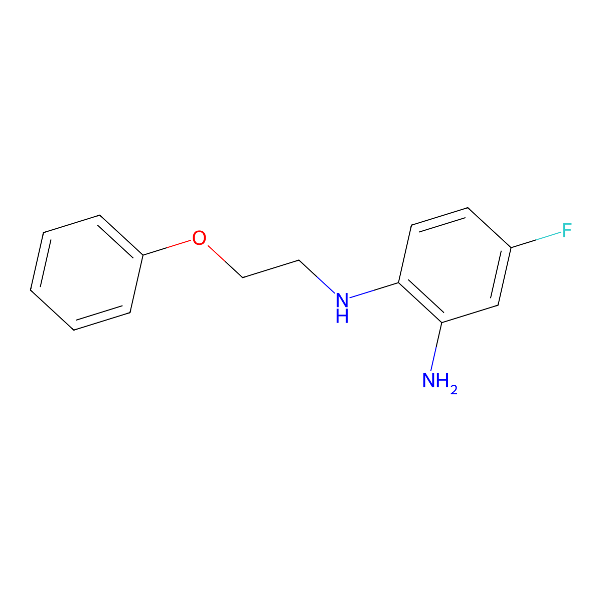 4-fluoro-1-N-(2-phenoxyethyl)benzene-1,2-diamine molecular structure, CAS 1272177-79-3