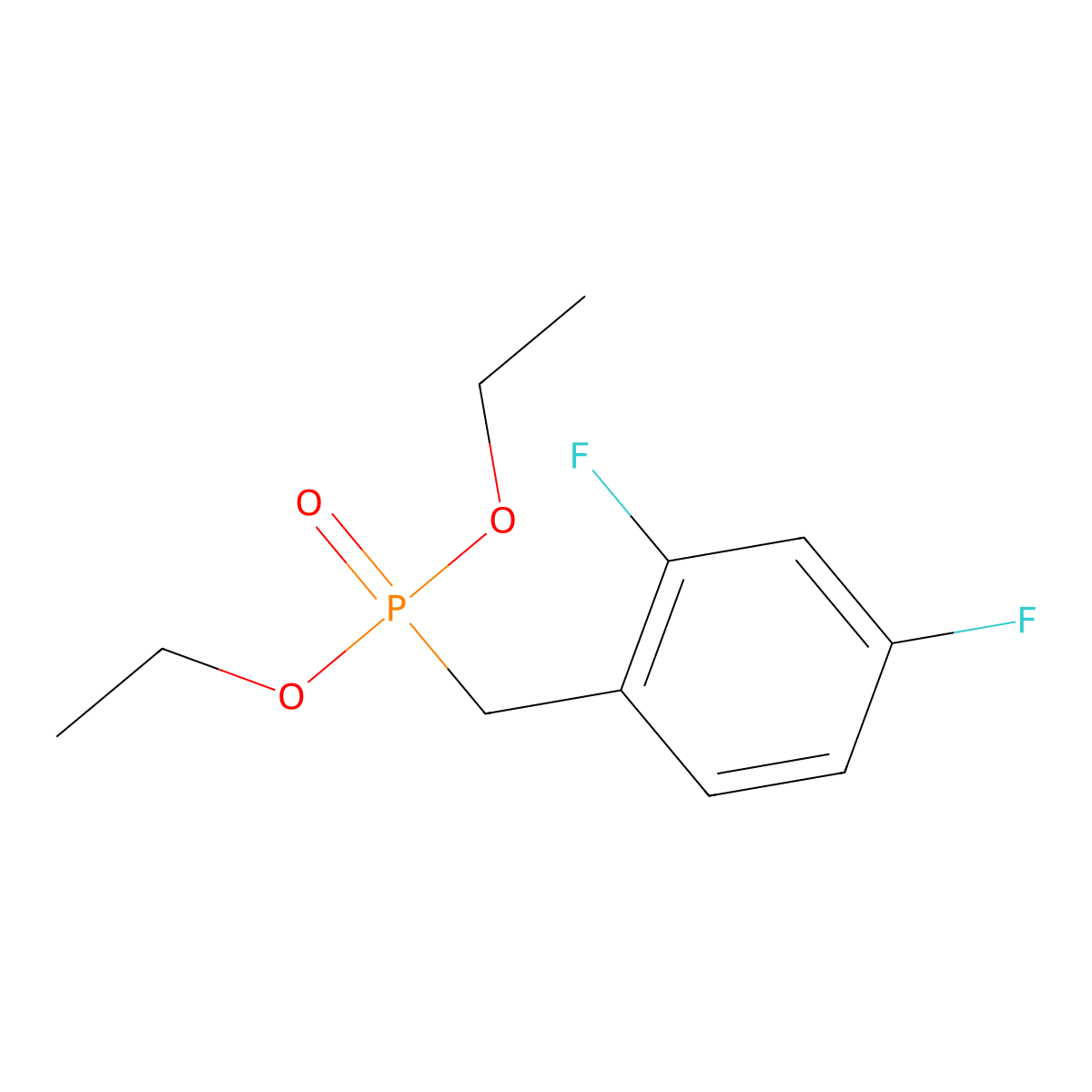 Diethyl (2,4-difluorobenzyl)phosphonate molecular structure, CAS 127218-03-5