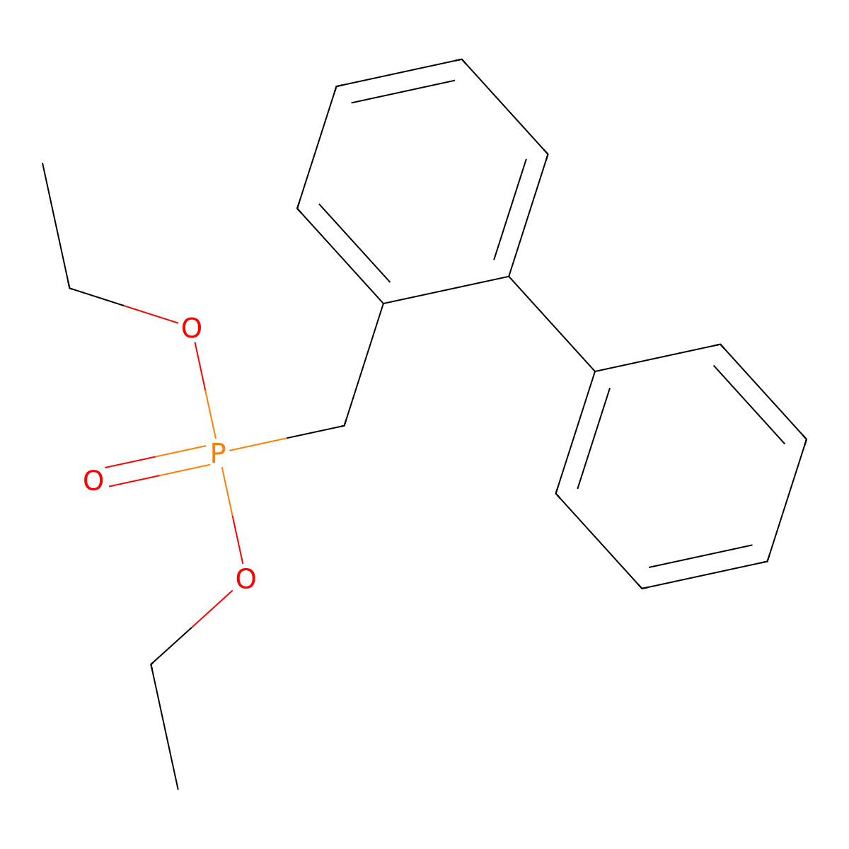 Diethyl P-([1,1'-biphenyl]-2-ylmethyl)phosphonate molecular structure, CAS 127218-04-6