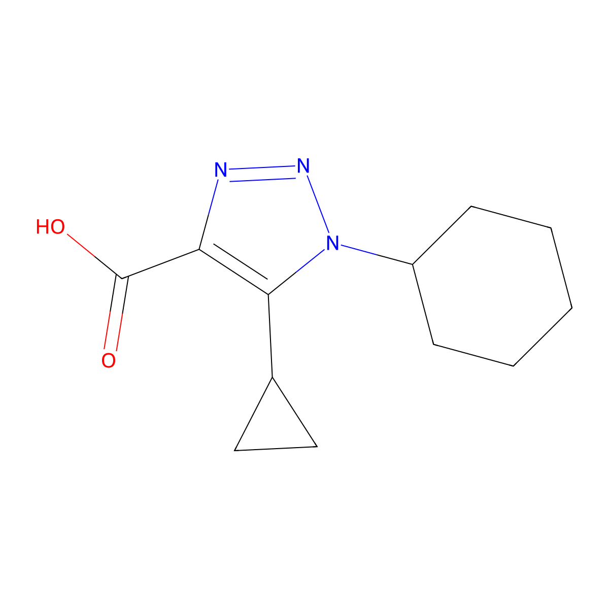 1-Cyclohexyl-5-cyclopropyl-1h-1,2,3-triazole-4-carboxylic acid molecular structure, CAS 1272181-29-9