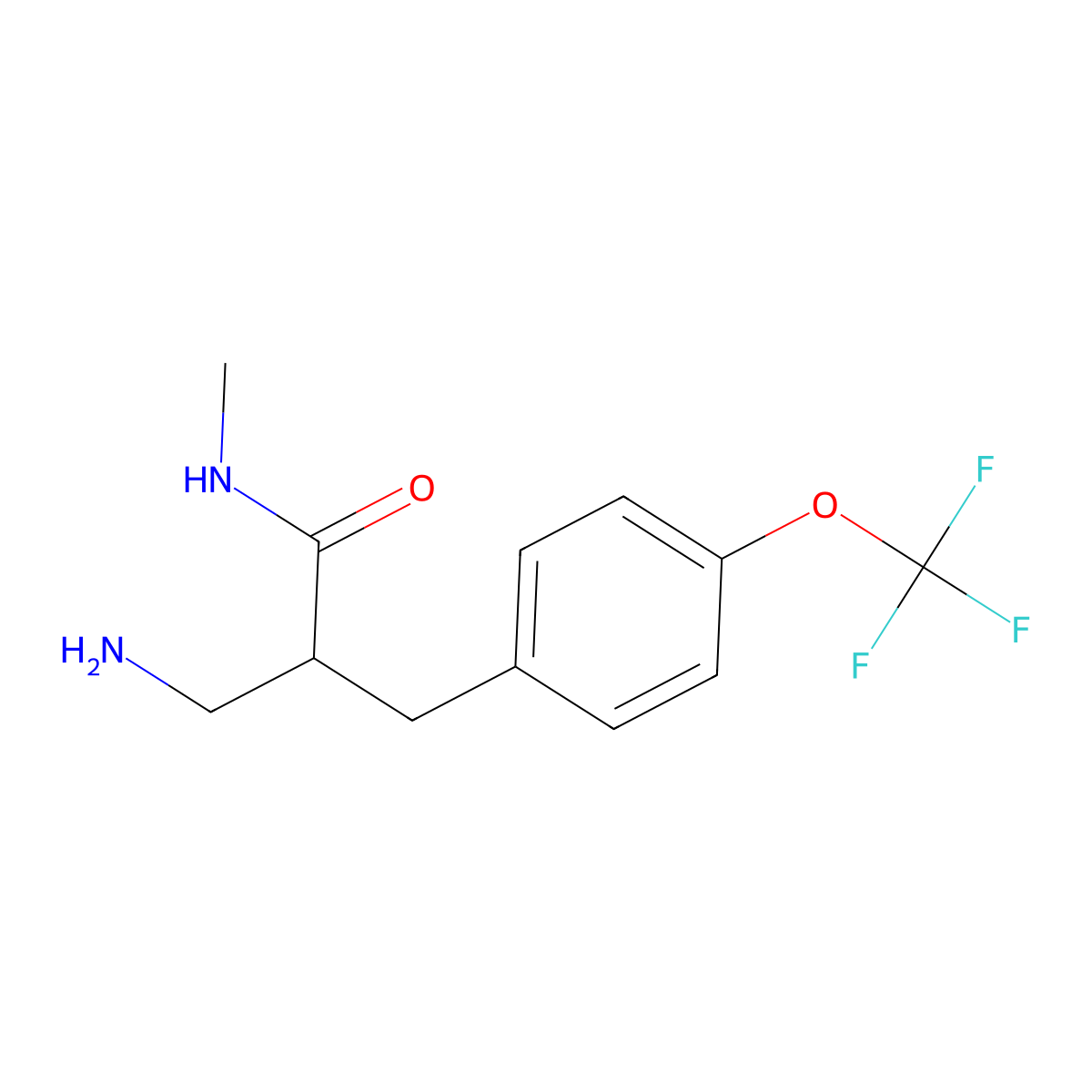 3-Amino-N-methyl-2-{[4-(trifluoromethoxy)phenyl]methyl}propanamide molecular structure, CAS 1272181-89-1