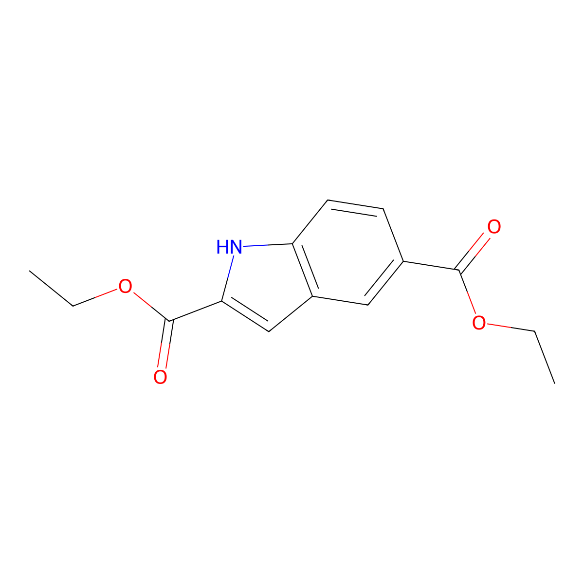 diethyl 1H-indole-2,5-dicarboxylate molecular structure, CAS 127221-02-7