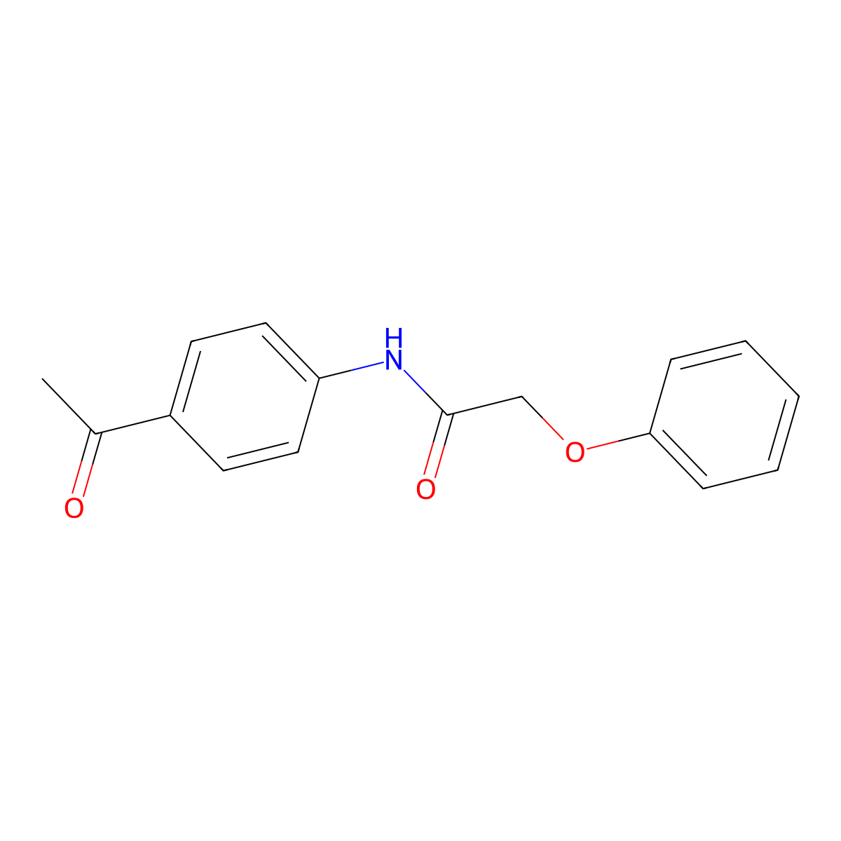 N-(4-acetylphenyl)-2-phenoxyacetamide molecular structure, CAS 127221-07-2
