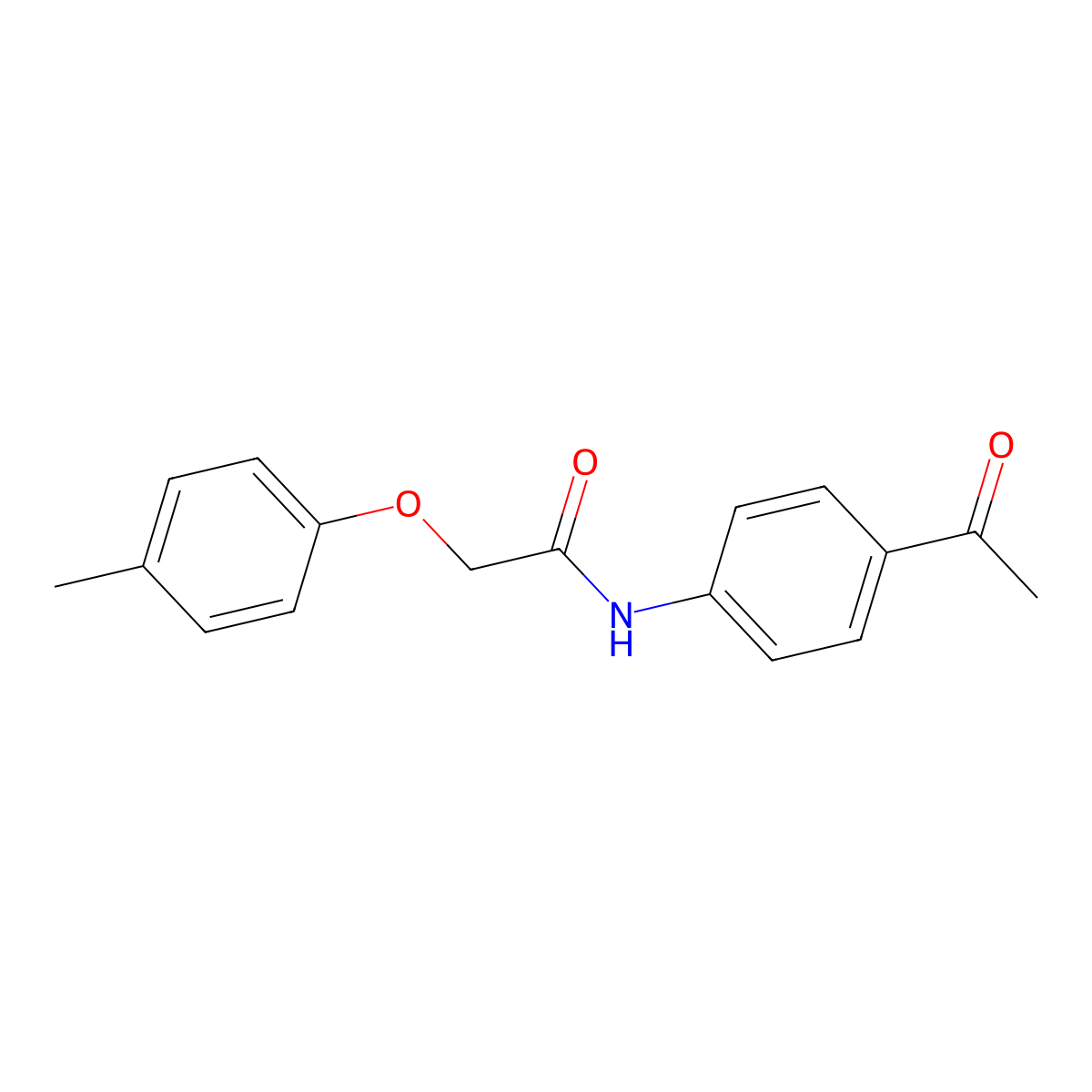 N-(4-Acetylphenyl)-2-(4-methylphenoxy)acetamide molecular structure, CAS 127221-10-7
