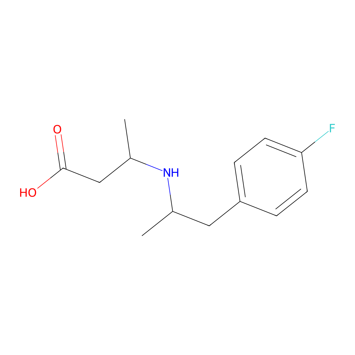 Butanoic acid, 3-[[2-(4-fluorophenyl)-1-methylethyl]amino]- molecular structure, CAS 1272210-00-0