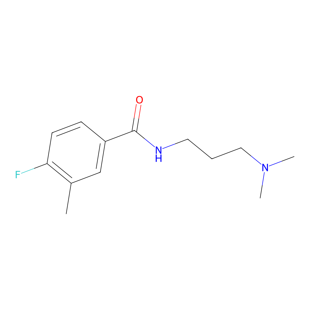 N-[3-(dimethylamino)propyl]-4-fluoro-3-methylbenzamide molecular structure, CAS 1272227-80-1
