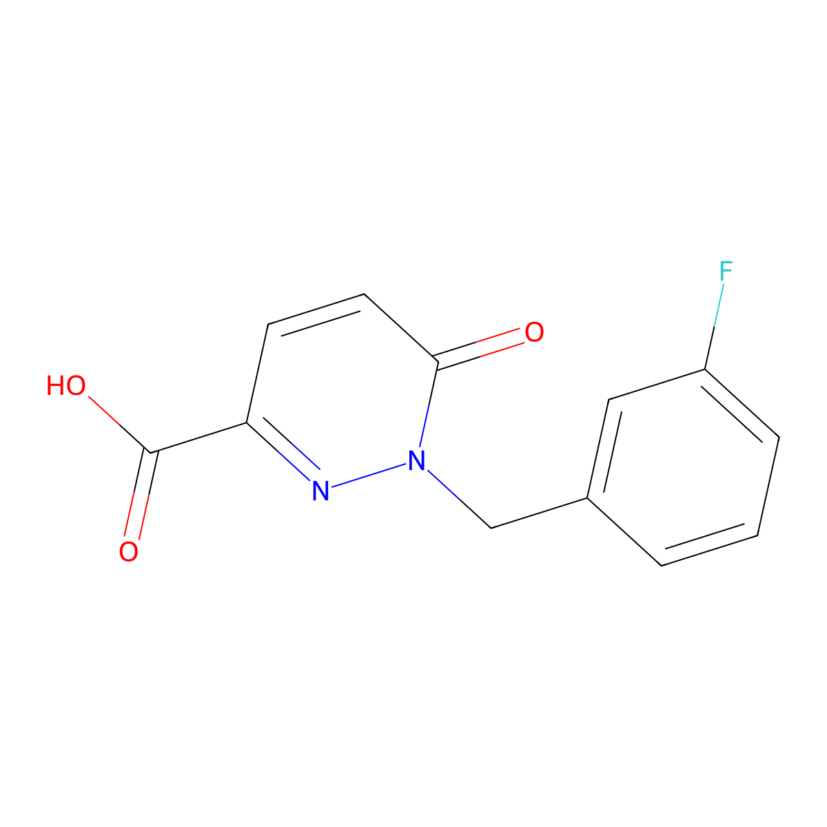 1-(3-Fluorobenzyl)-6-oxo-1,6-dihydropyridazine-3-carboxylic acid molecular structure, CAS 1272262-27-7