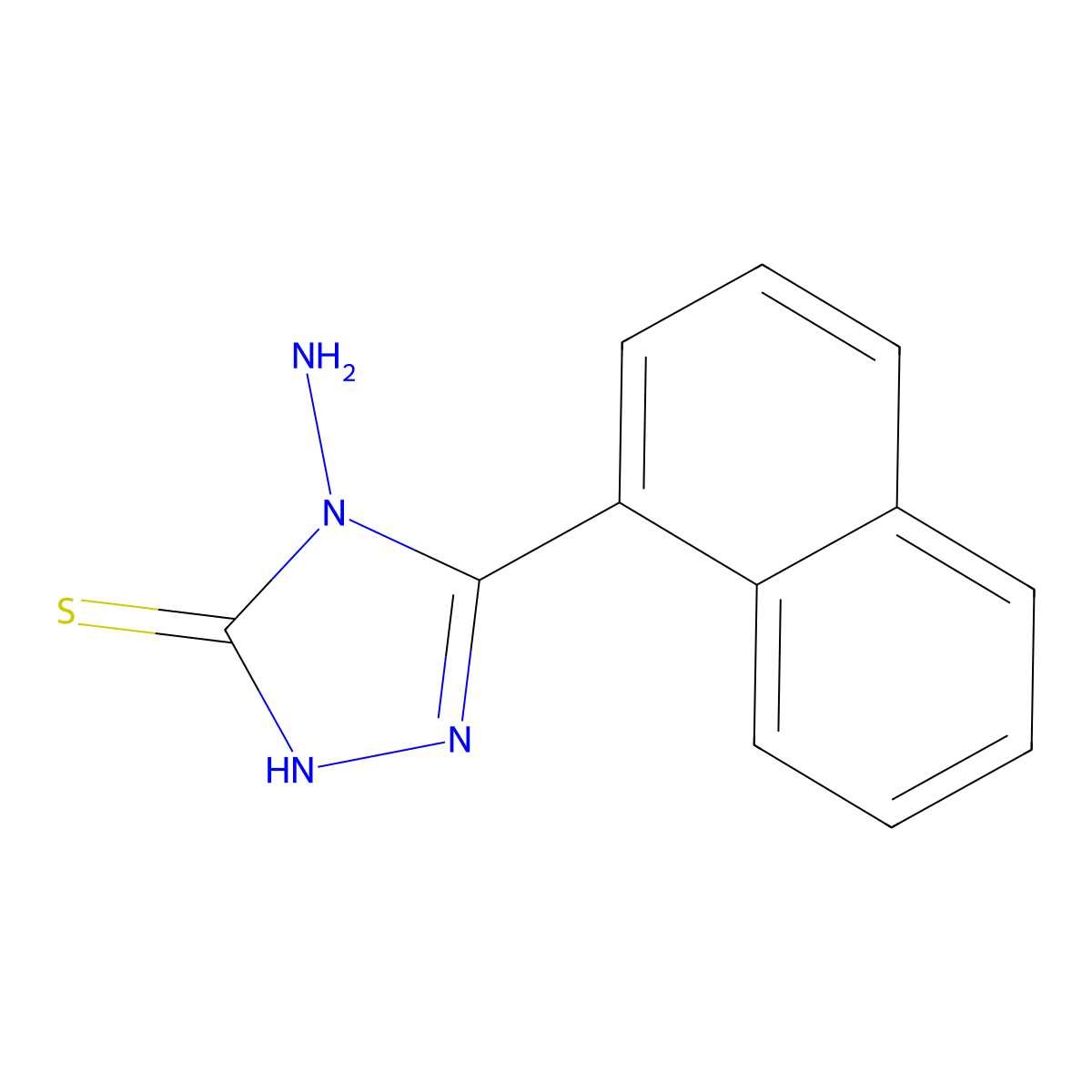 3H-1,2,4-Triazole-3-thione, 4-amino-2,4-dihydro-5-(1-naphthalenyl)- molecular structure, CAS 127227-32-1