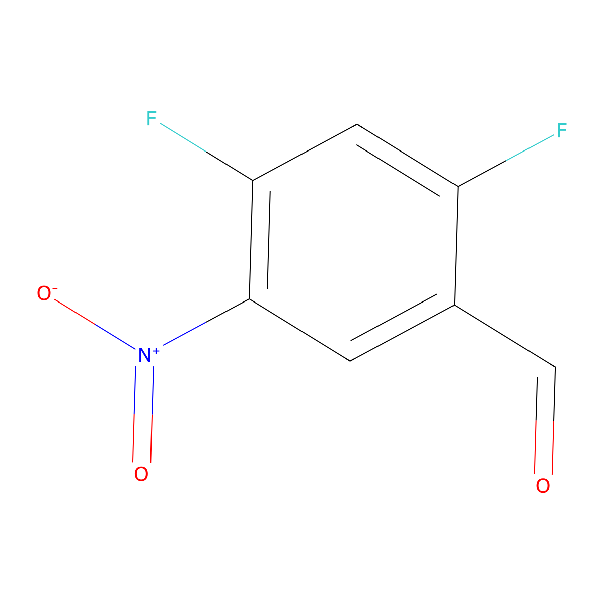2,4-Difluoro-5-nitrobenzaldehyde molecular structure, CAS 127228-77-7