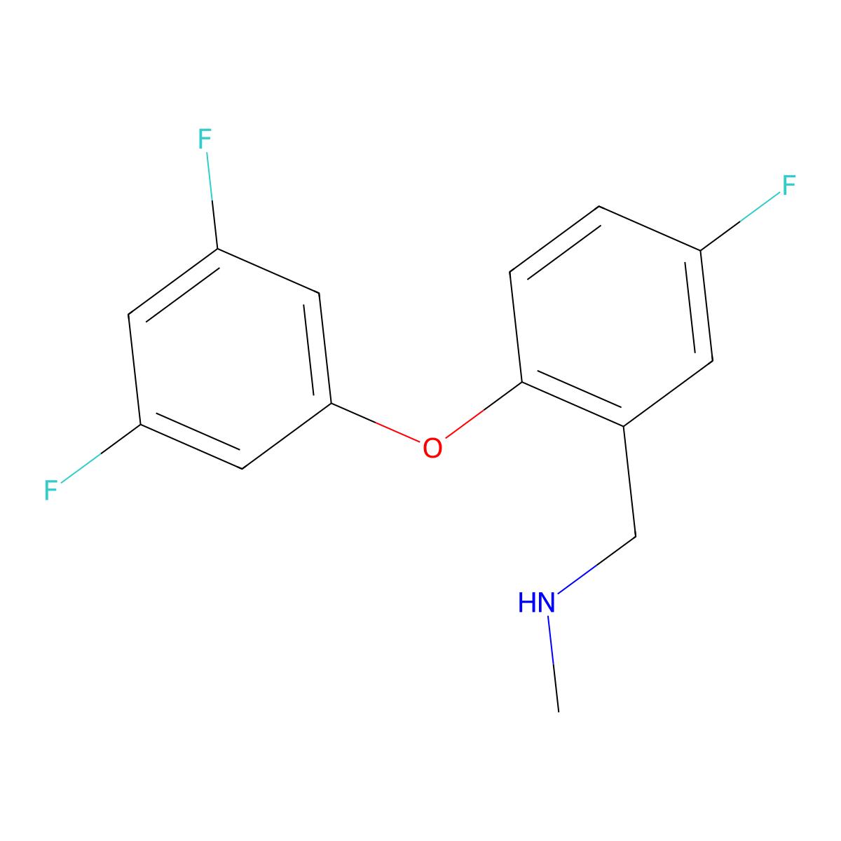 {[2-(3,5-Difluorophenoxy)-5-fluorophenyl]methyl}(methyl)amine molecular structure, CAS 1272283-82-5