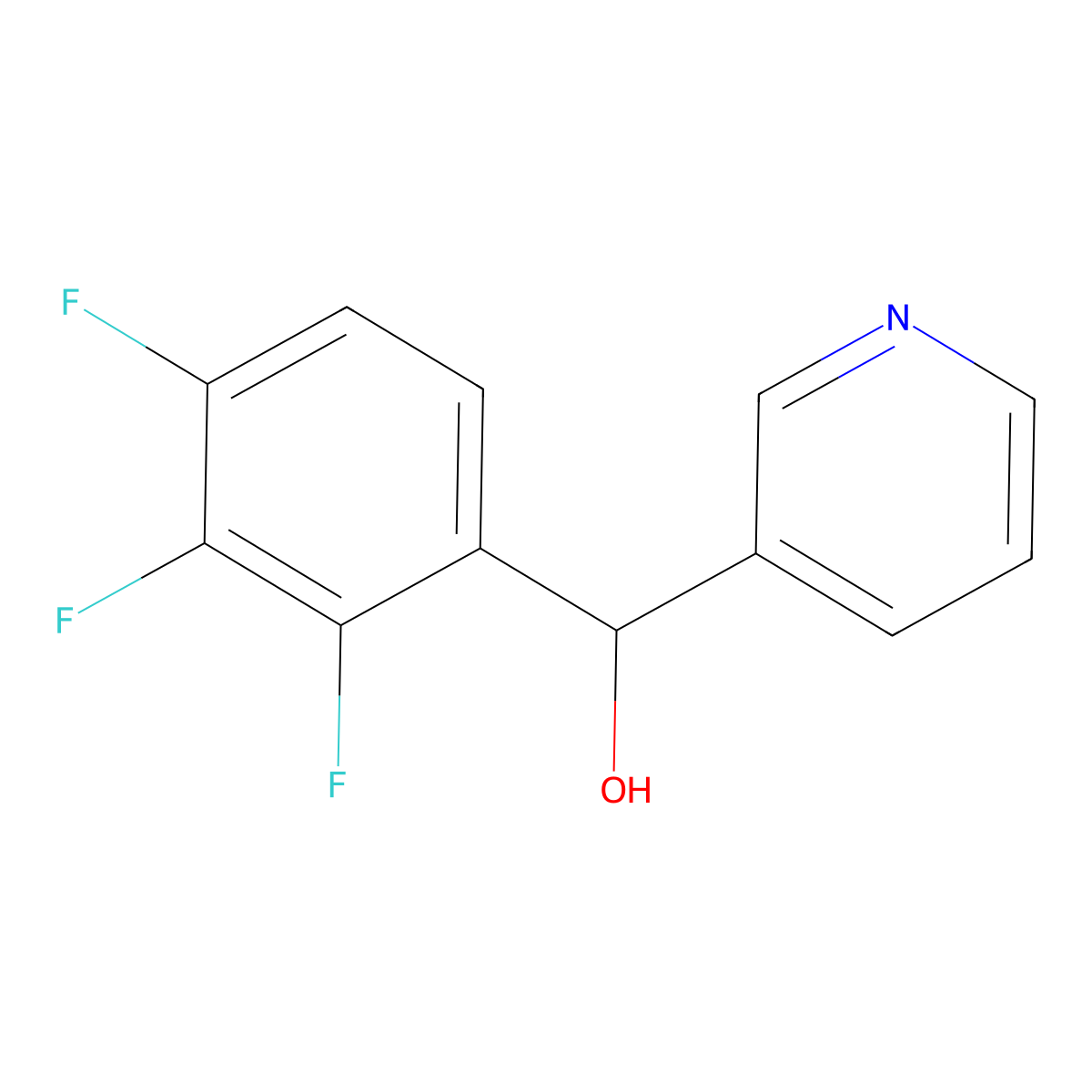 alpha-(2,3,4-Trifluorophenyl)-3-pyridinemethanol molecular structure, CAS 1272306-61-2