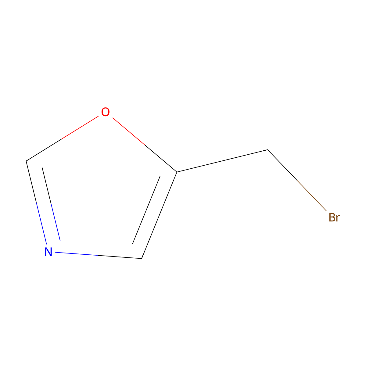 5-(Bromomethyl)oxazole molecular structure, CAS 127232-42-2