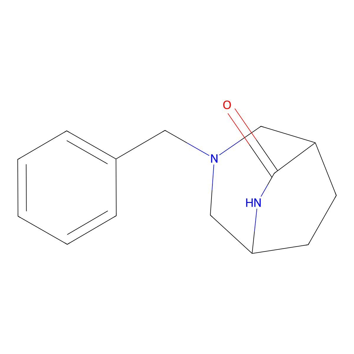 3-Benzyl-3,6-diazabicyclo[3.2.2]nonan-7-one molecular structure, CAS 1272321-70-6