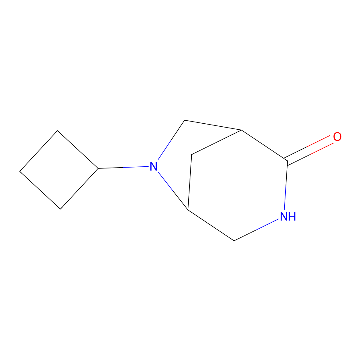 6-Cyclobutyl-3,6-diazabicyclo[3.2.1]octan-2-one molecular structure, CAS 1272321-84-2