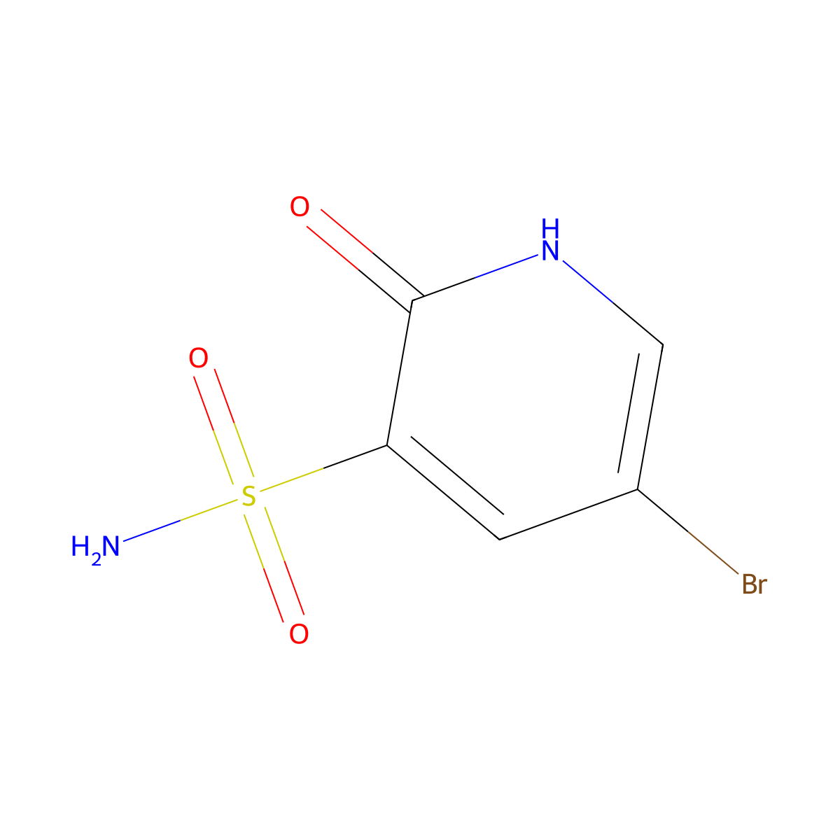 5-Bromo-2-hydroxypyridine-3-sulfonamide molecular structure, CAS 1272356-82-7
