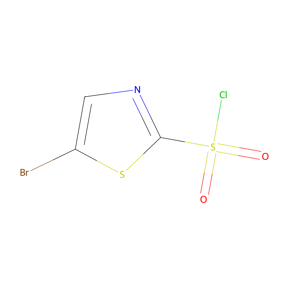 5-Bromo-1,3-thiazole-2-sulfonyl chloride molecular structure, CAS 1272357-53-5