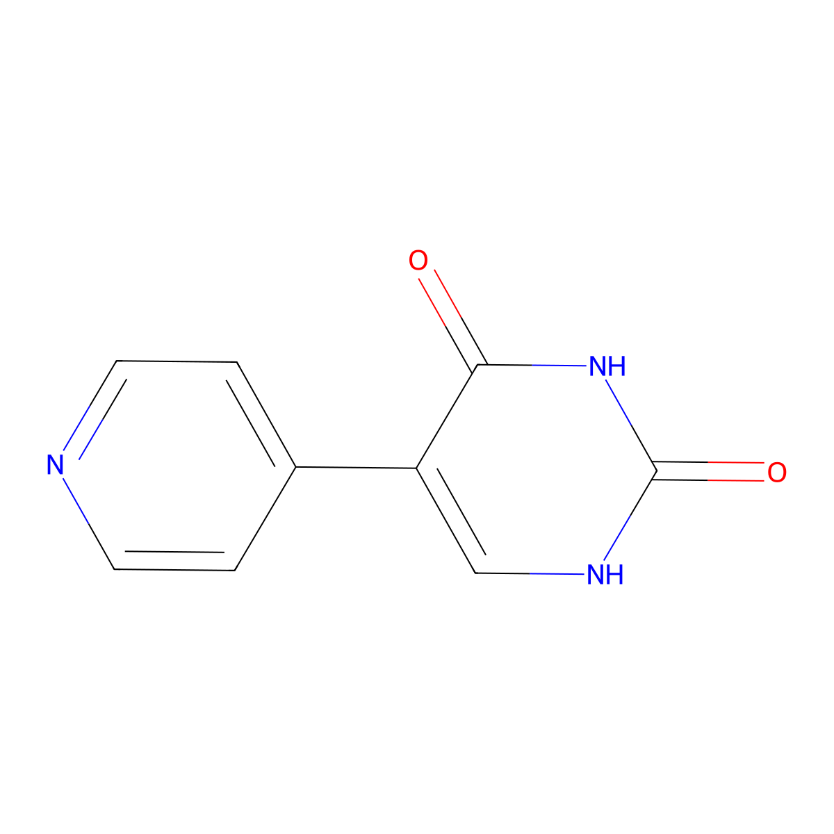 5-(pyridin-4-yl)pyrimidine-2,4(1H,3H)-dione molecular structure, CAS 127236-01-5