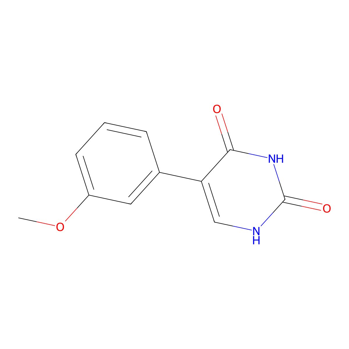 5-(3-methoxyphenyl)-2,4(1H,3H)-pyrimidinedione molecular structure, CAS 127236-03-7