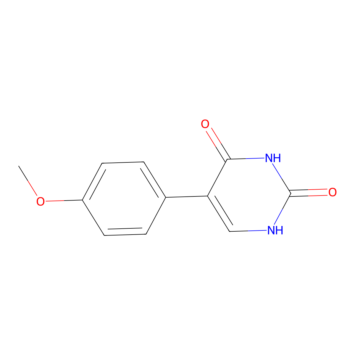 5-(4-Methoxyphenyl)pyrimidine-2,4(1H,3H)-dione molecular structure, CAS 127236-04-8