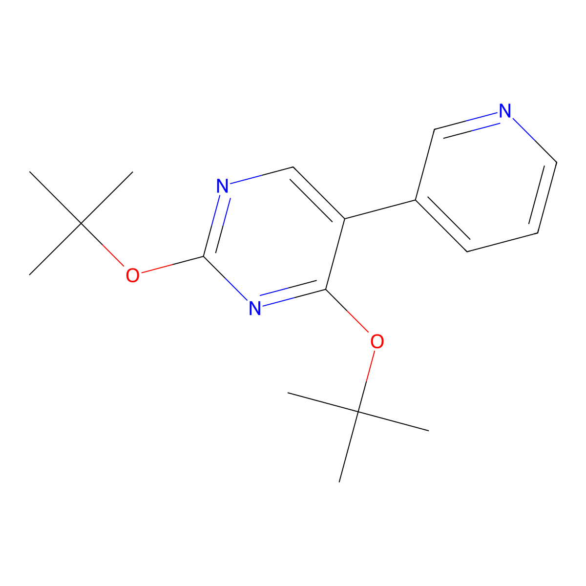 2,4-Di-tert-butoxy-5-(pyridin-3-yl)pyrimidine molecular structure, CAS 127236-15-1