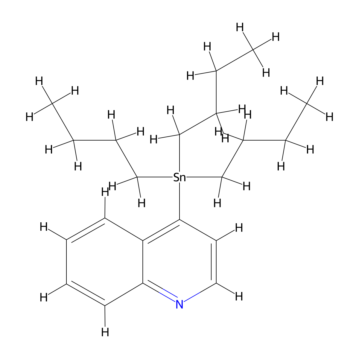 4-(Tributylstannyl)quinoline molecular structure, CAS 1272412-64-2