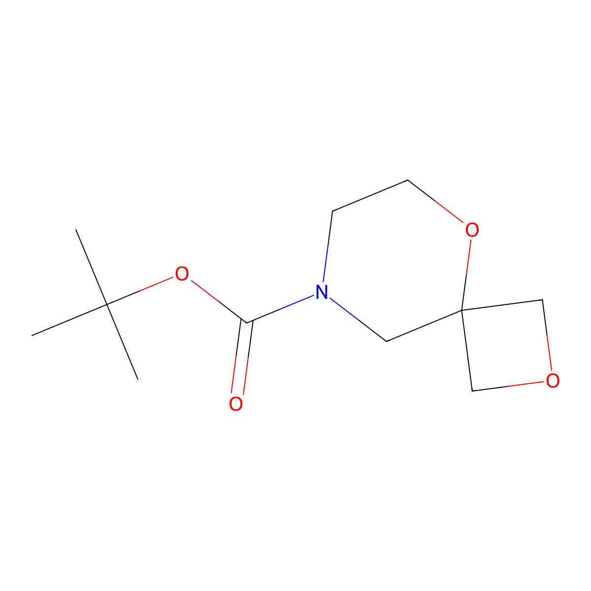 Tert-butyl 2,5-dioxa-8-azaspiro[3.5]nonane-8-carboxylate molecular structure, CAS 1272412-69-7