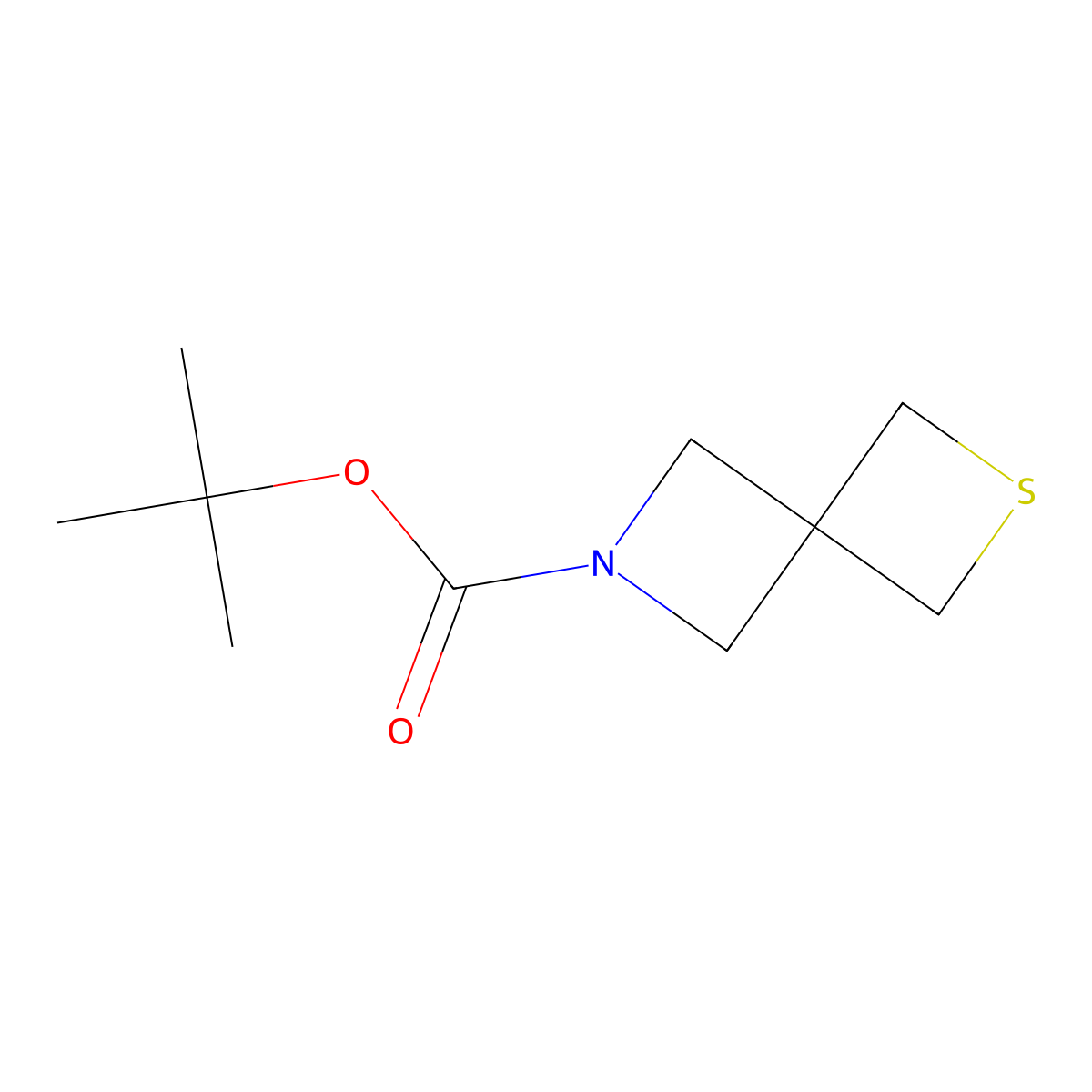 Tert-butyl 2-thia-6-azaspiro[3.3]heptane-6-carboxylate molecular structure, CAS 1272412-70-0
