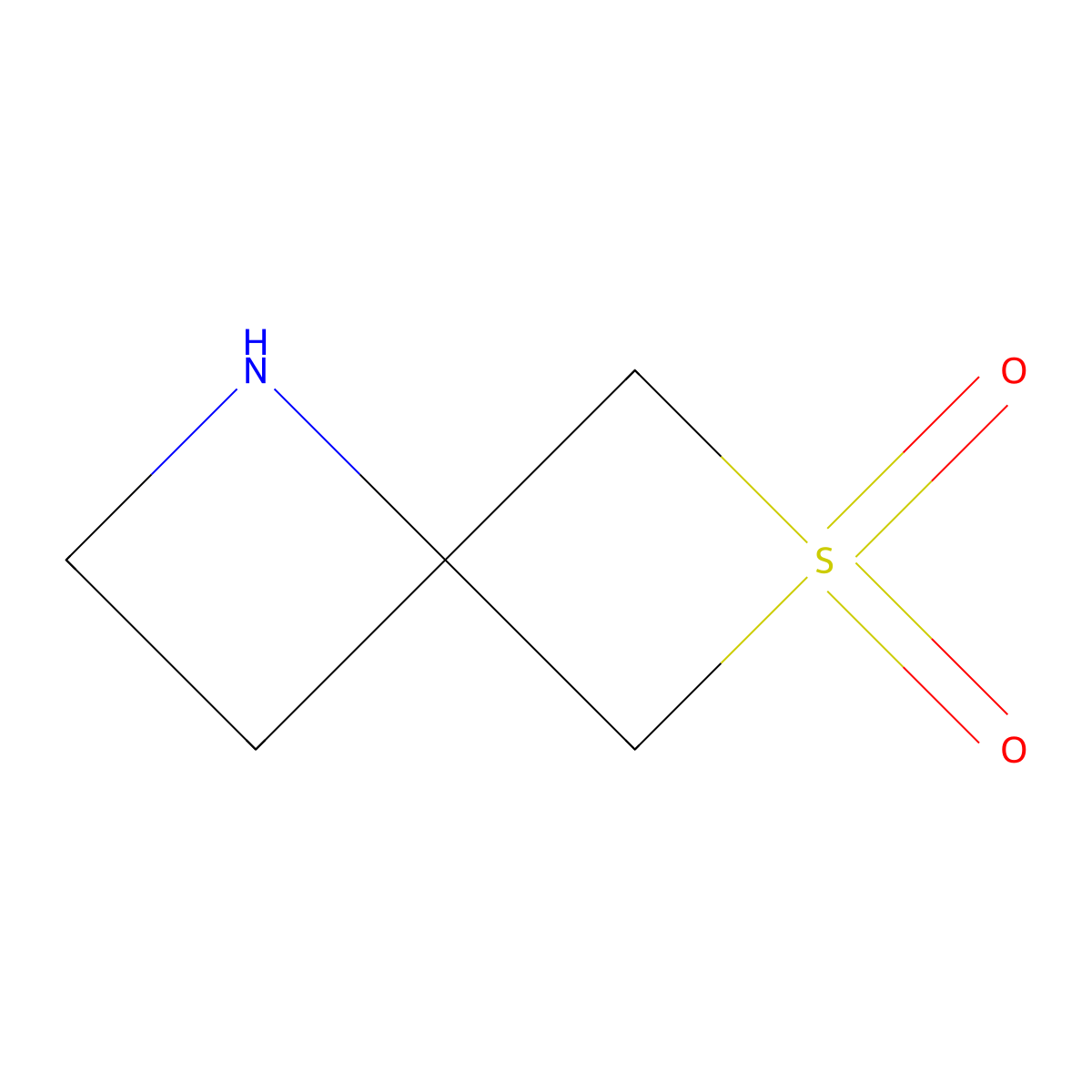 6,6-Dioxo-6-thia-1-azaspiro[3.3]heptane molecular structure, CAS 1272412-71-1