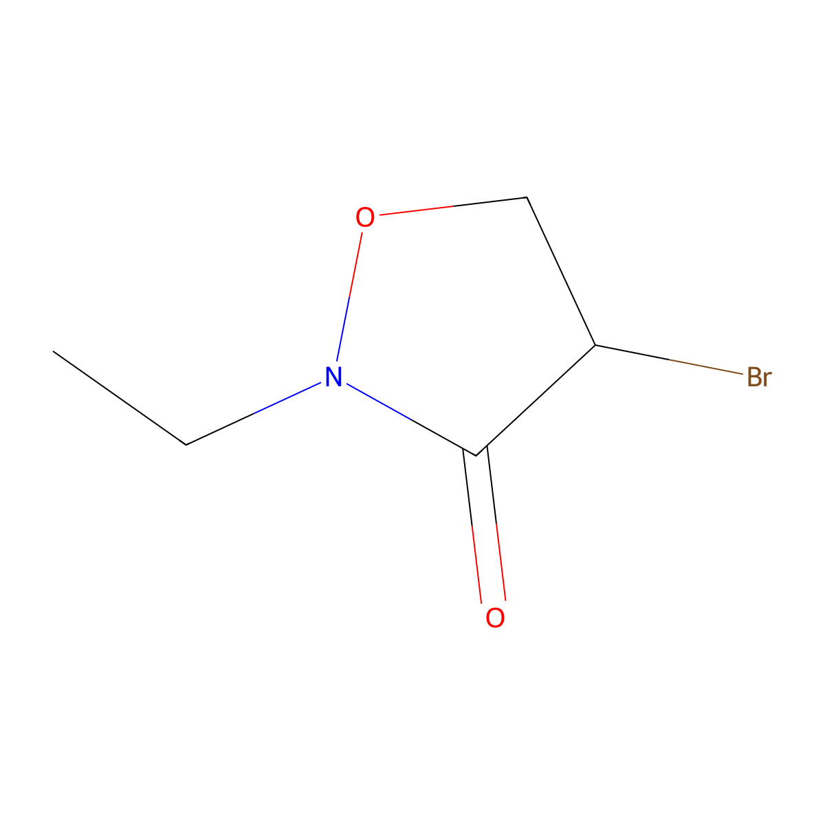 4-Bromo-2-ethyl-1,2-oxazolidin-3-one molecular structure, CAS 127245-35-6