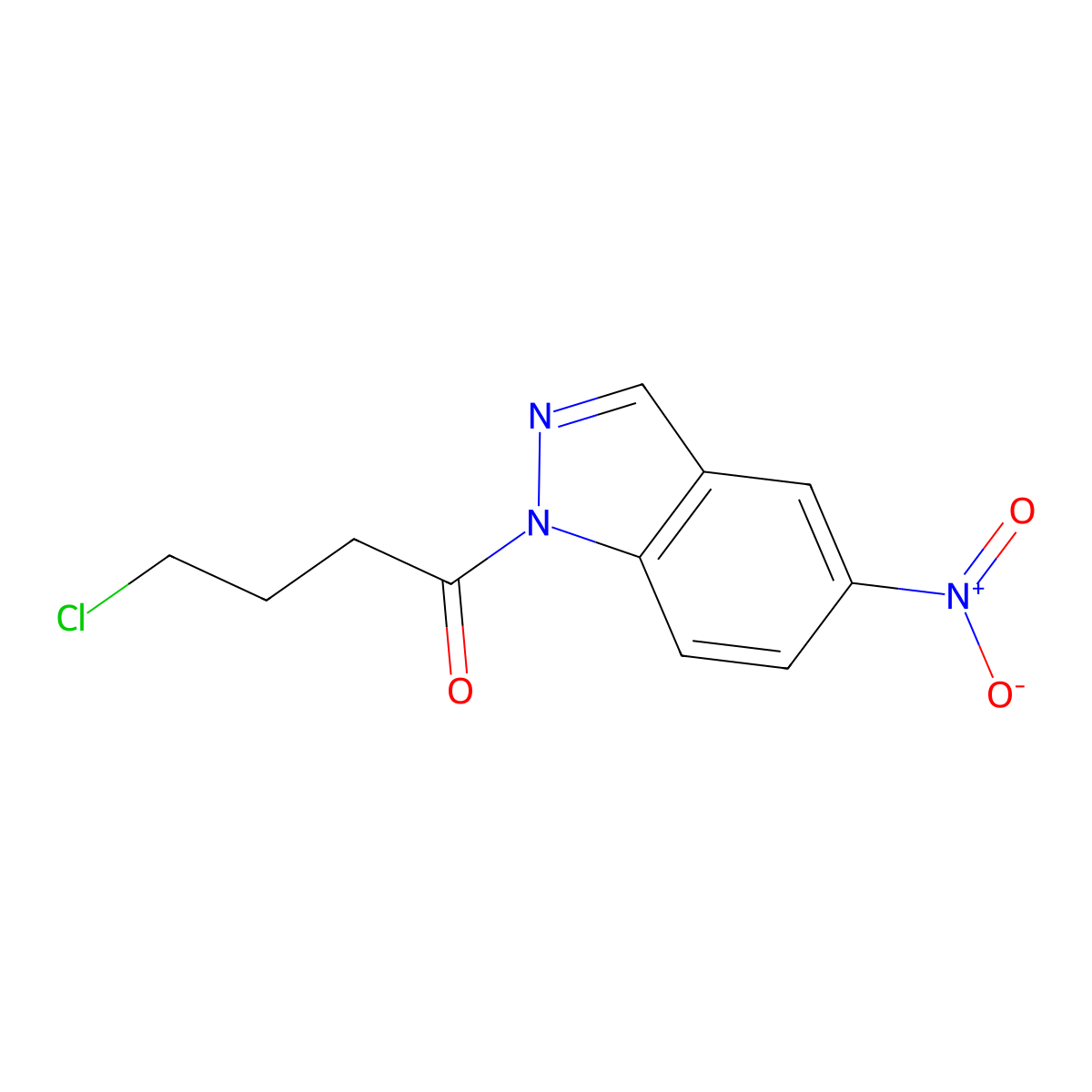 1-(4-chlorobutanoyl)-5-nitro-1H-indazole molecular structure, CAS 127245-99-2