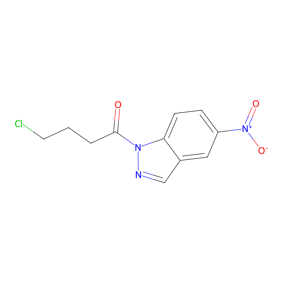 1-(4-chlorobutanoyl)-5-nitro-1H-indazole molecular structure, CAS 127245-99-2