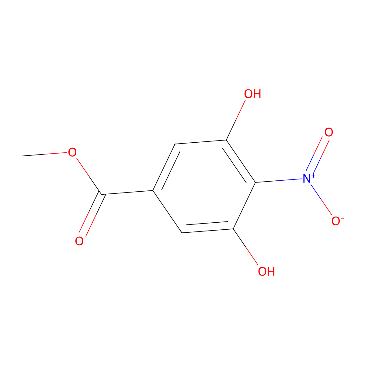 Methyl 3,5-dihydroxy-4-nitrobenzoate molecular structure, CAS 1272528-51-4