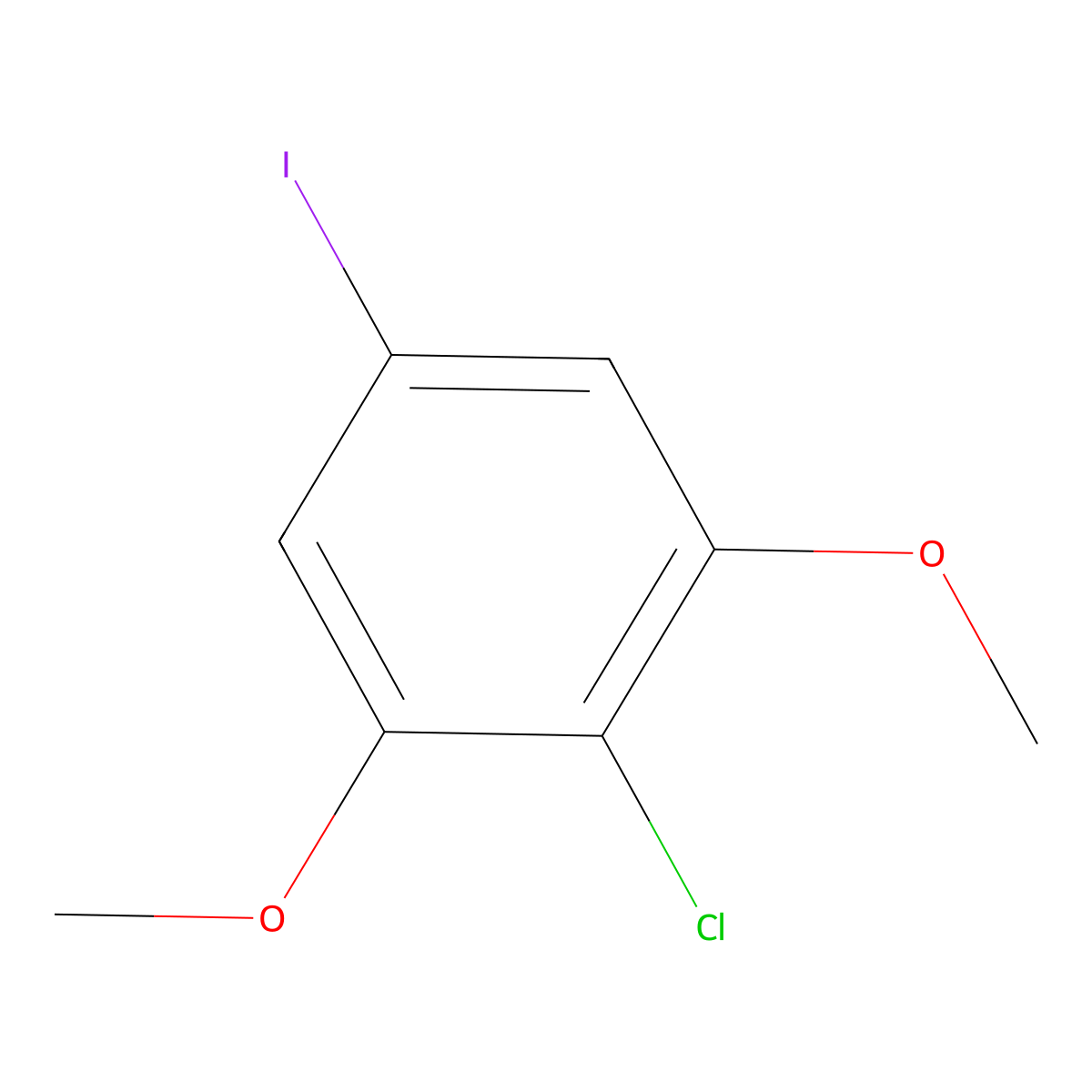 2-Chloro-5-iodo-1,3-dimethoxybenzene molecular structure, CAS 1272528-60-5