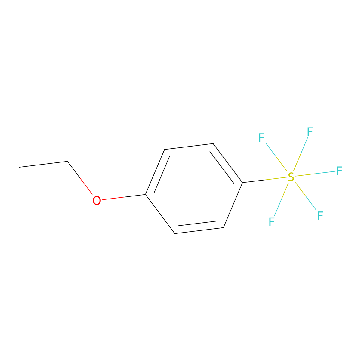 1-Ethoxy-4-(pentafluorosulfanyl)benzene molecular structure, CAS 1272542-12-7