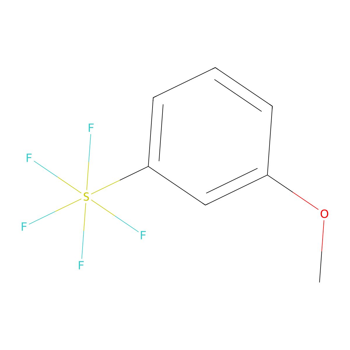 1-Methoxy-3-(pentafluoro-lambda~6~-sulfanyl)benzene molecular structure, CAS 1272542-23-0
