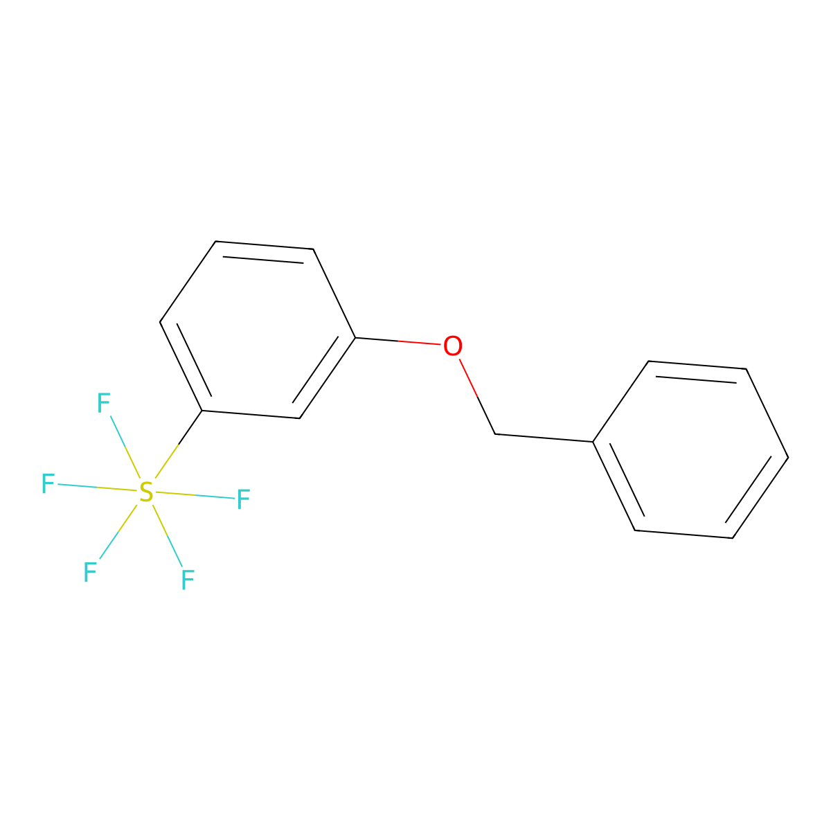 1-(Benzyloxy)-3-(pentafluoro-lambda~6~-sulfanyl)benzene molecular structure, CAS 1272542-25-2