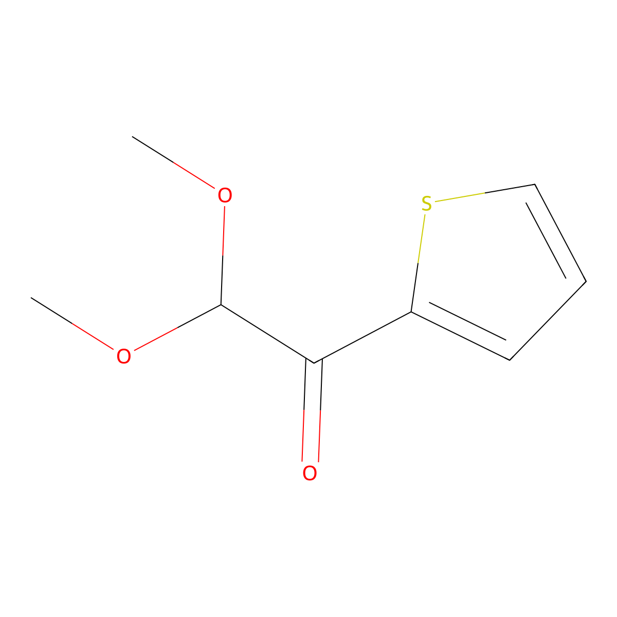 2,2-Dimethoxy-1-(thiophen-2-yl)ethan-1-one molecular structure, CAS 127256-00-2