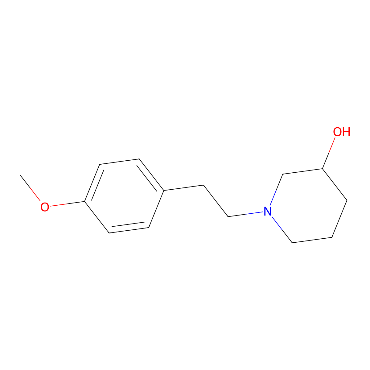 1-[2-(4-Methoxyphenyl)ethyl]piperidin-3-ol molecular structure, CAS 127264-05-5