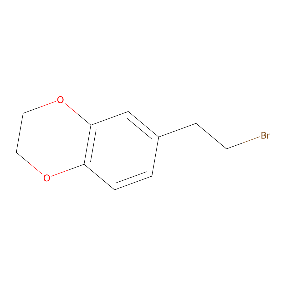 6-(2-Bromoethyl)-2,3-dihydro-1,4-benzodioxin molecular structure, CAS 127264-10-2