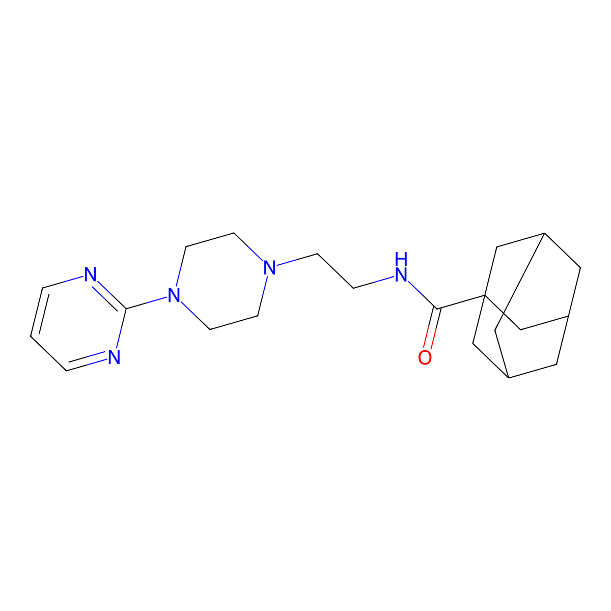 Adatanserin molecular structure, CAS 127266-56-2
