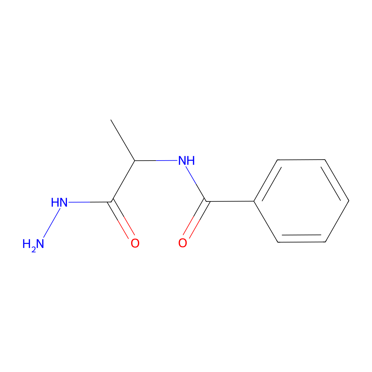 N-(1-Hydrazinocarbonyl-ethyl)-benzamide molecular structure, CAS 1272664-75-1