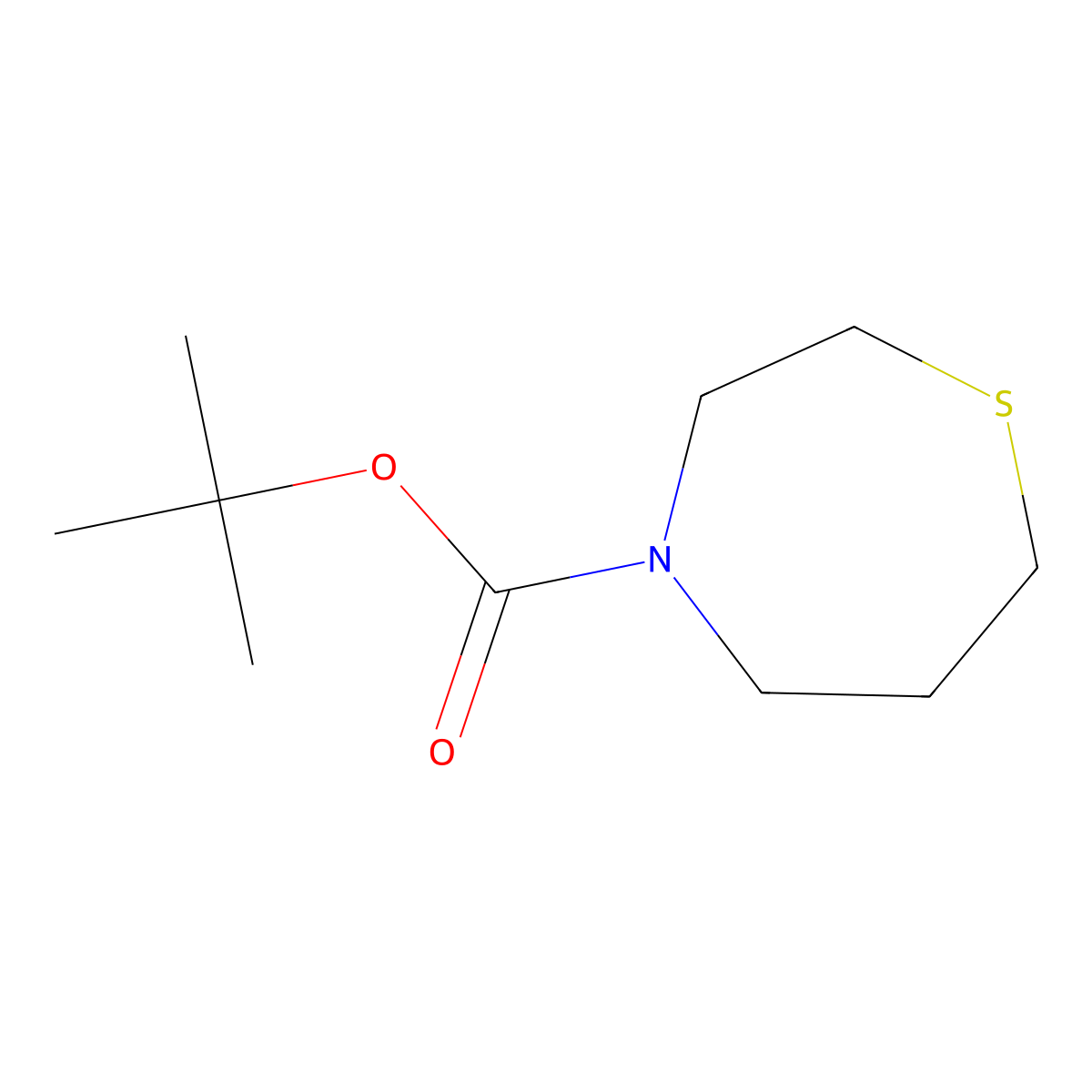 Tert-butyl 1,4-thiazepane-4-carboxylate molecular structure, CAS 1272667-22-7