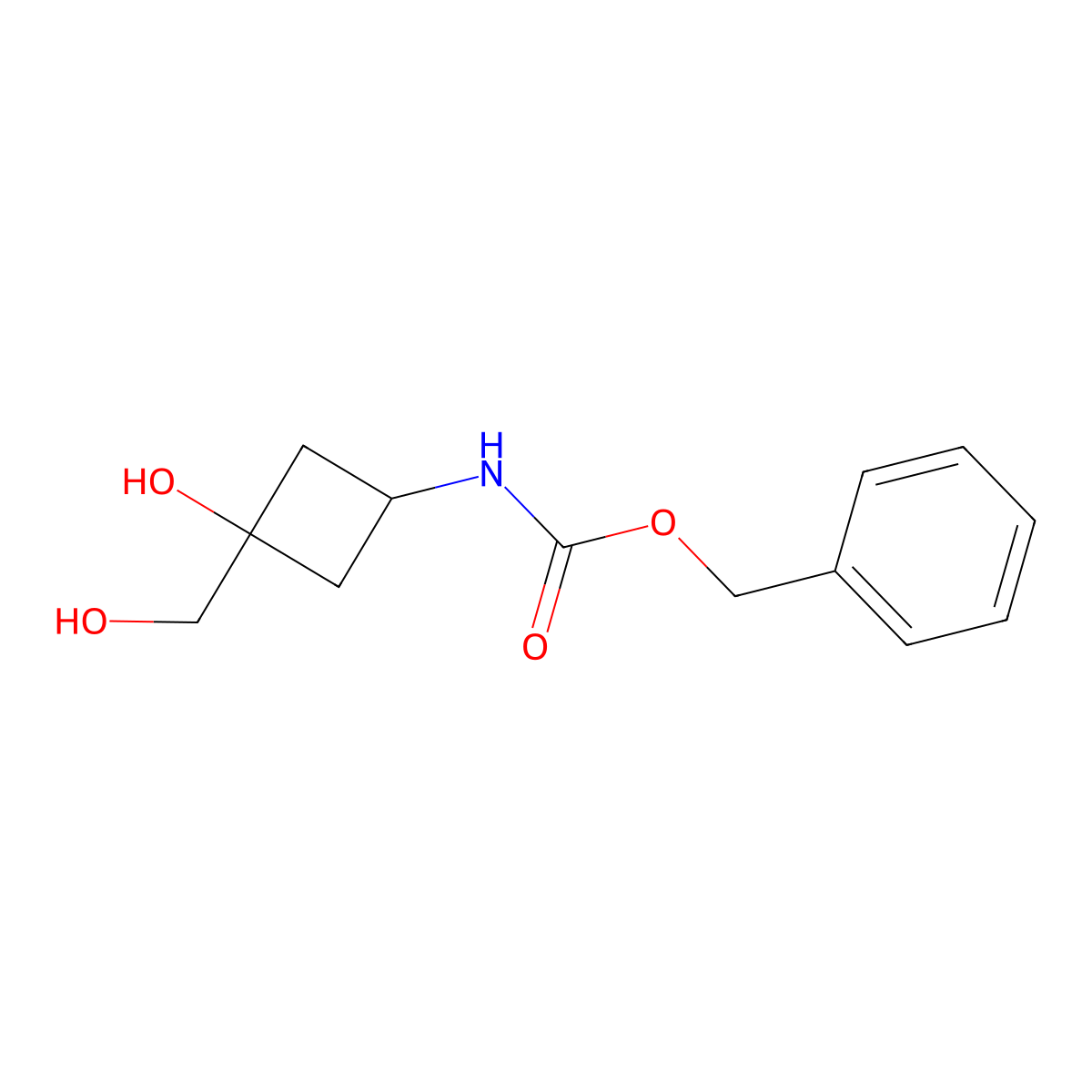 (3-Hydroxy-3-hydroxymethylcyclobutyl)carbamic acid benzyl ester molecular structure, CAS 1272667-84-1