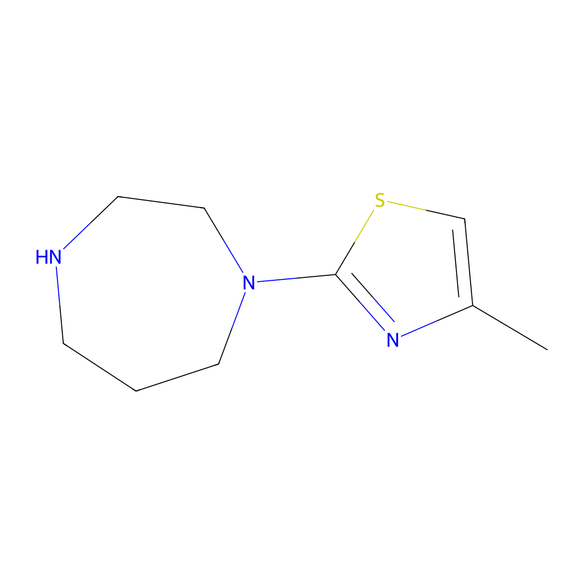 1-(4-Methyl-1,3-thiazol-2-yl)-1,4-diazepane molecular structure, CAS 127268-04-6