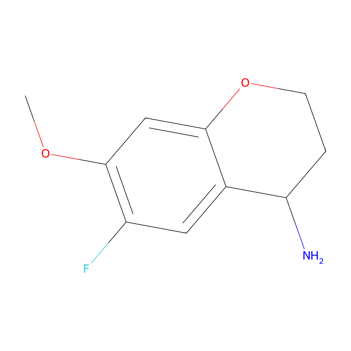 (S)-6-Fluoro-7-methoxychroman-4-amine molecular structure, CAS 1272721-69-3